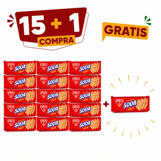 San Jorge Galleta Soda Familiar x 75gr.(15 PIEZAS ) - GRATIS: 01 San Jorge Galleta Soda Familiar x 75gr.