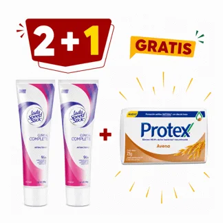 Speed Stick Lady Clinical Protege/Aclara Tubo 100gr.( 2 unidades)- GRATIS: 01  PROTEX JAB AVENA 75GR  BONIF