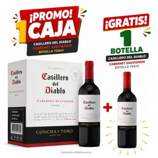 Casillero del Diablo Cabernet Sauvignon. Botella 750ml.(1 caja) - GRATIS: 01 Casillero del Diablo Cabernet Sauvignon. Botella 750m
