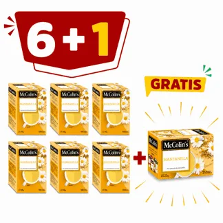 McColin's Infusión Manzanilla. Display x 100 sobres.(6 display)- GRATIS:01 McColin's Infusión Manzanilla. Display x 25 sobres.