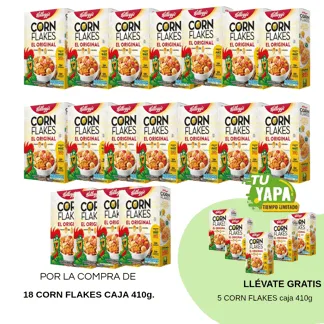 Corn Flakes. Caja 410g.(18 unidades)- GRATIS 05 Corn Flakes. Caja 410g.