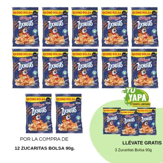 Zucaritas. Bolsa 90g.(12 unidades)- GRATIS 03 Zucaritas. Bolsa 90g