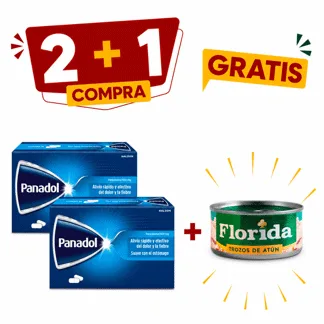 Panadol Azul. DSx8SB 12/1  (2 Display) - GRATIS: 01 Florida Trozos AT AC VEG