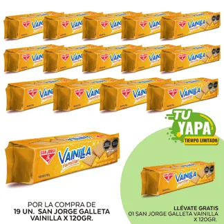  San Jorge Galleta Vainilla x 120gr. (19 unidades) - GRATIS: 01 San Jorge Galleta Vainilla x 120gr.