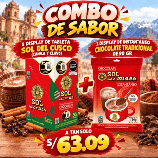 1 ds de tableta SDC (canela y clavo) mas 1ds instantaneo trad chocolate 90 gr