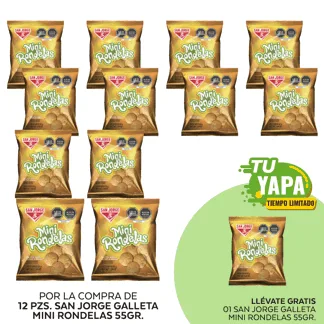San Jorge Galleta Mini Rondelas 55gr. (12 unidades) - GRATIS: 01 San Jorge Galleta Mini Rondelas 55gr.