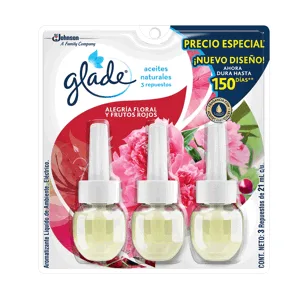 Ambientador Glade Plugins Aceite Blister x3 Ambientadores surtido x21ml