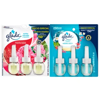 Ambientador Glade Plugins Aceite Blister x3 Ambientadores surtido x21ml