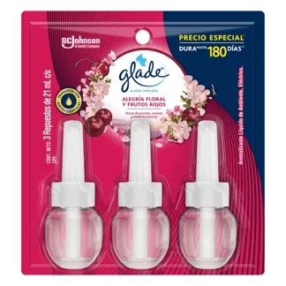 Ambientador Glade Plugins Aceite Blister x3 Ambientadores surtido x21ml