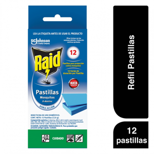Insecticida Raid Pastillas Caja x12pastillas