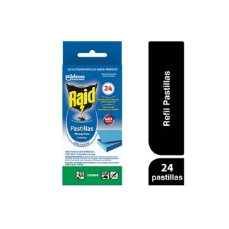 Raid Repelente En Pastilla Para Insectos Voladores 24 Pastillas x38gr