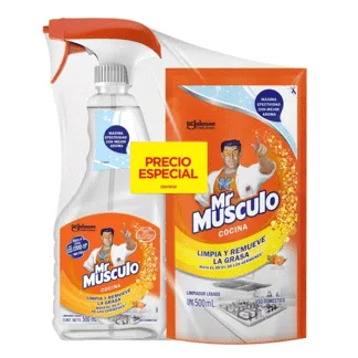 Desengrasante Mr Musculo Gatillo x500ml gts Desengrasante Doypack PE
