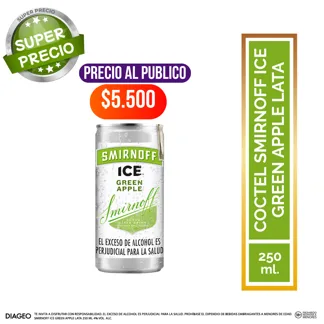 Vodka Smirnoff Ice Green Apple Lata x250ml