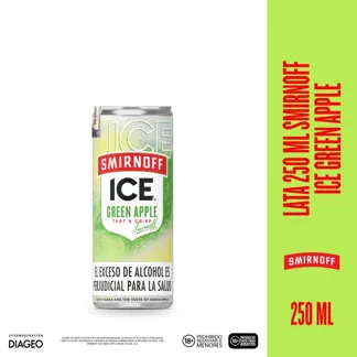 Vodka Smirnoff Ice Green Apple Lata x250ml
