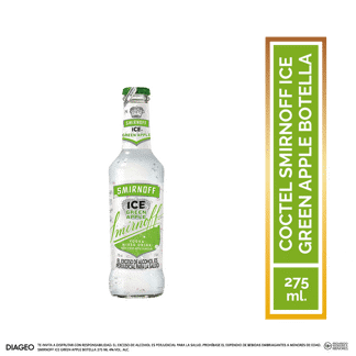 Coctel Smirnoff Ice Green Apple Botella 275 ML