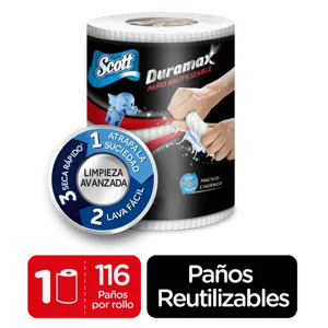 Paño de Limpieza Scott Duramax Desechable Tecnología 3D x116hojas