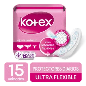 Protector Kotex Ultra Flexible Bolsa x15 Protectores