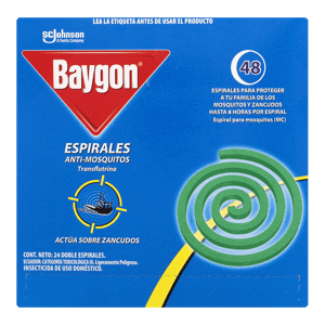 Insecticida Espiral Baygon x48 Espirales c/u