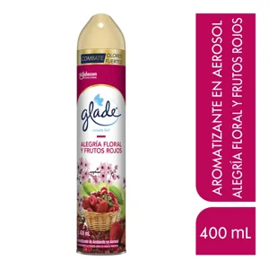 Glade Ambientador Aerosol Alegría Floral Y Frutos Rojos x400ml