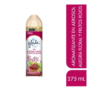 Glade Ambientador Aerosol Alegría Floral Y Frutos Rojos x275ml