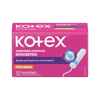 Tampones Kotex Digitales Super x12 Tampones