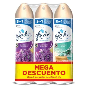 Glade Ambientador Aerosol 3 Unidades x400ml
