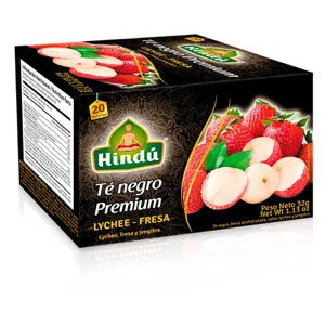 Té negro Premium Lychee Fresa x20 Sobres