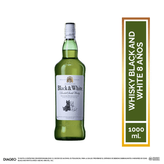 Whisky Black And White 8 Años 1000 ML