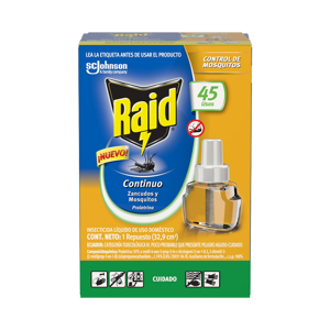 Insecticida Raid Líquido BlisTér 45 Noches Repuesto  x33ml