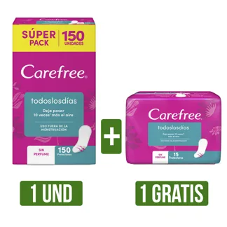 Protector Carefree Todos Los Dias x150Und Gts Protector Carefree Todos Los Dias x15Und