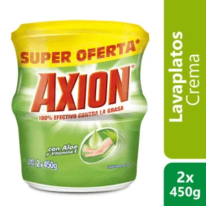 Lavaplatos Axion Crema Aloe x2Und x450gr
