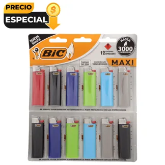 Encendedor BIC Maxi J6 x12Un