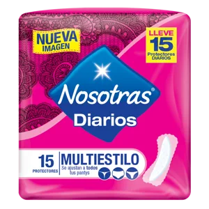 Protectores Nosotras Diarios Multiestilo x15 Protectores