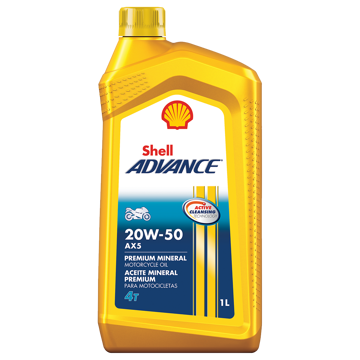 Aceite Shell Advance 4T AX5 20W-50 (SL/MA2) 6Un x1lt