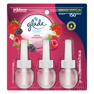 Ambientador Glade Aceites Mora Radiante Rto x21ml