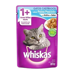 Alimento Húmedo Para Gatos Whiskas Castrados Sobre Pouch x85gr