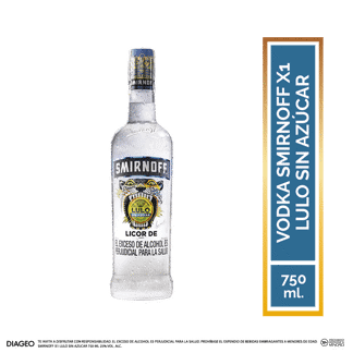 Vodka Smirnoff X1 Lulo Sin Azúcar 750 Ml