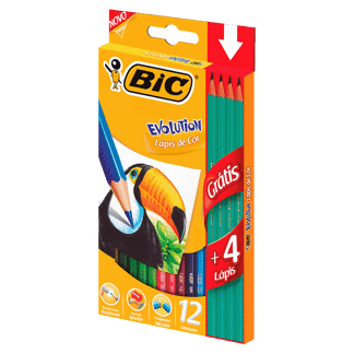 Lápices de colores BIC Evolution 12+4 (12 colores + 4 lápiz grafito)