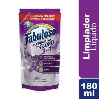 Limpiador Fabuloso Alternativa Al Cloro Fresca Lavanda x180ml