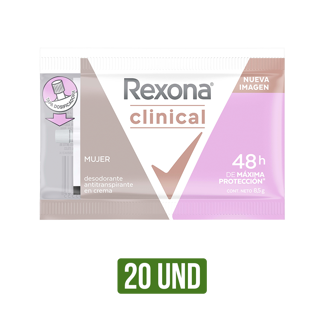 Desodorante Rexona Clinical Classic Mujer Sachet x20Un x8.5gr