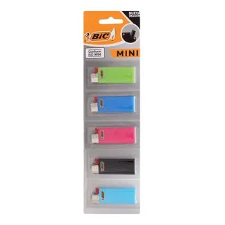 Encendedor BIC MINI -  Exhibidor 5 Unidades