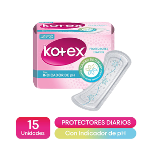 Protector Diario Kotex con Indicador De PH x15 Protectores