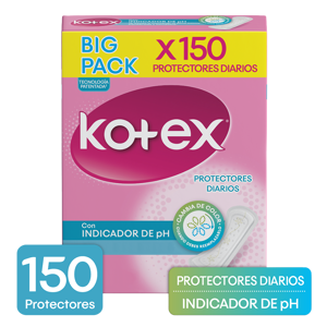 Protector Diario Kotex Con Indicador De PH x150 Protectores