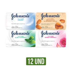 Jabón Johnson´S Adulto Docepack 8Dp x12Un x110gr