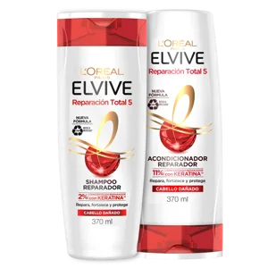 Shampoo Elvive Reparación Total 5 x370ml + Acondicionador x370ml