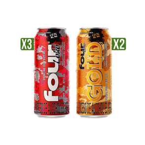 3Un Four Loko Ponche De Frutas x473ml + 2Un Four Loko Gold x473ml
