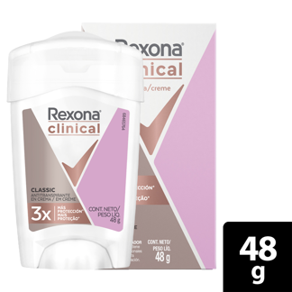 Desodorante Rexona Clinical Classic Mujer Tubo x48gr
