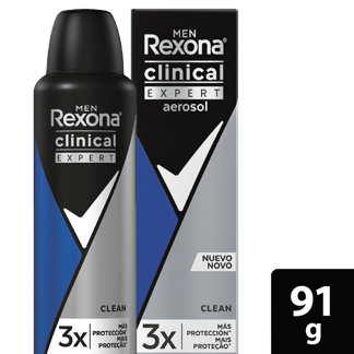 Desodorantee Rexona Aerosol Clincial Clean Expert x91gr