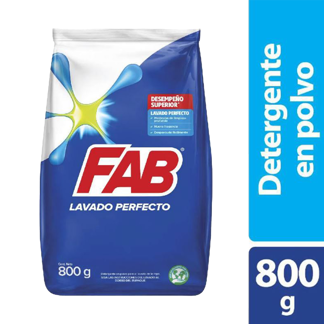Detergente En Polvo Fab Floral x800gr
