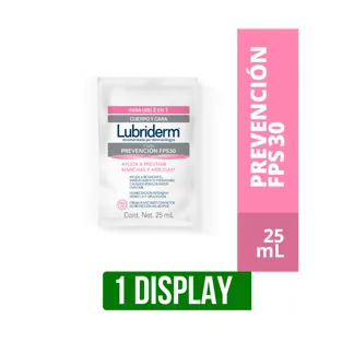 1Dp Crema Lubriderm Prevención Sachet x6Un x25ml
